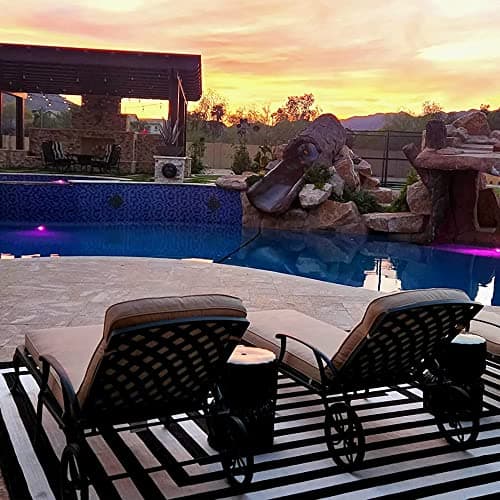 HOMEFUN Chaise Lounge Chair Outdoor - Poolside Chairs Set of 2 with Cushion Cast Aluminum Waterproof Lounger with Wheels and Adjustable Reclining, Pack of 2 (Beige Cushion) 7