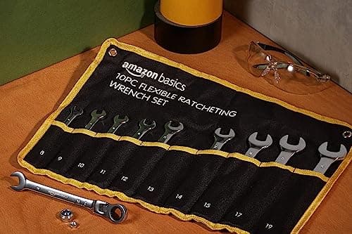 Amazon Basics Flexible Gear Ratcheting Wrench Set, 10-Piece 6