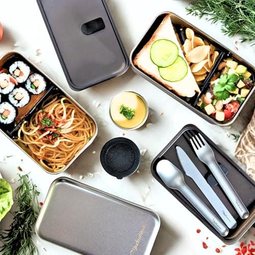 Modaniam Leak Proof Stainless Steel Bento Box, Stainless Steel Lunch Box For Adults, Metal Bento Box, Japanese Lunch Container, Large With Compartment, Korean Bentobox, Non Toxic, Microwave Safe 3
