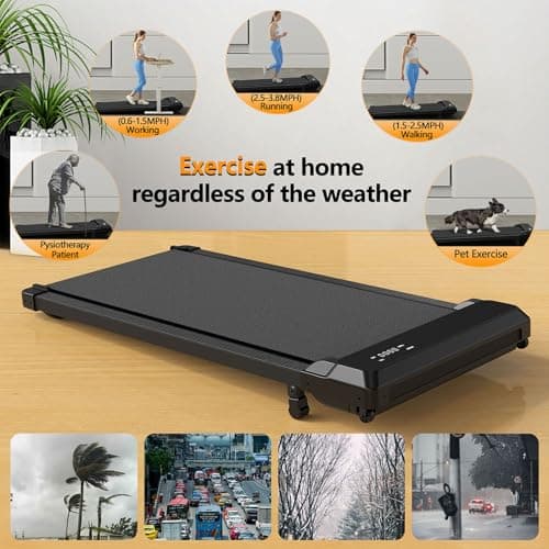 Walking Pad Treadmill with Incline,Under Desk Treadmill with Incline 2 in 1 for Walking and Jogging,2.5HP Compact Incline Walking Pad for Home Office with Remote Control 5