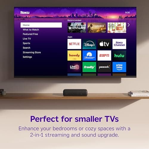 Roku Streambar SE | 2-in-1 TV Soundbar with Built-in 4K/HD/HDR Streaming, Premium Speakers, & Enhanced Speech Clarity for Crisp, Clear Dialogue - Quick Guided Simple Setup 7
