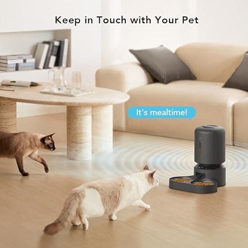 PETLIBRO Automatic Cat Feeder, WiFi Connected, Adjustable Meal Splitter, Fresh Food Storage, Multiple Pet Use, Stainless Steel 5
