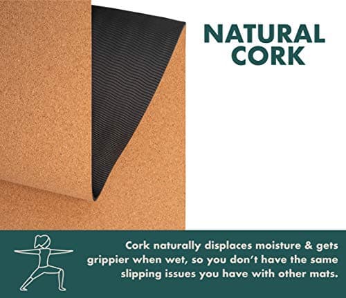 GURUS Sweat Proof Durable Cork Yoga Mat Thick Non Slip Exercise Mat for Home Workout (Sprout Yoga Mat) 4
