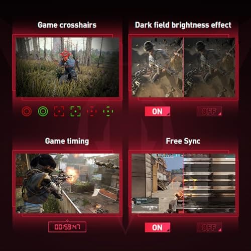 KOORUI Gaming Monitor, 24" Fast IPS Computer Monitor, 165Hz FHD Display, 1ms PC Screen, 99% sRGB Color Gamut, Adaptive Sync, Ultra Slim Frame, VESA Mountable, 24E3 7