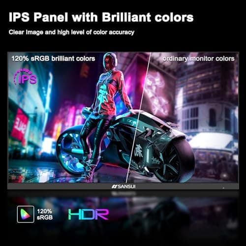 SANSUI 27 Inch WQHD 2560 x 1440 IPS Gaming Monitor, 200Hz 180Hz 1ms Computer Monitor, DP 1.2 x2 | HDMI 2.0 x2 | VESA Mount, 120% sRGB HDR Eye Care Metal Stand (DP Cable Included) 5
