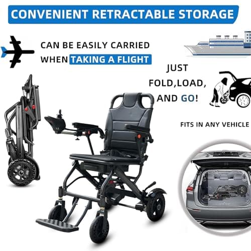 Motorized Wheelchairs for Adults, Weighs only 36 lbs, Intelligent Lightweight Folding Electric Wheel Chair,All Terrain Power Wheelchair for Indoor/Outdoor Use 6
