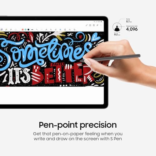 Samsung Galaxy Tab S9 FE 10.9” 256GB WiFi Android Tablet, Large Display, Long Battery Life, Powerful Processor, S Pen, 8MP Camera, Lightweight Durable Design,Expandable Storage,US Version, 2023,Gray 9