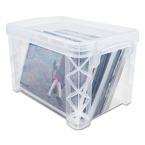 Advantus 40307 Super Stacker Storage Boxes, Hold 400 3 x 5 Cards, Plastic, Clear 4