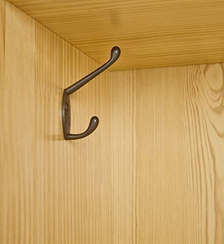 Amazon Basics Coat Locker, 5-Section with Bench, Daycare Classroom Furniture, Backpack Storage, 13"D x 54"W x 48"H, Natural Finish, Solid Pine Wood, Mudroom Furniture with Hooks for Home 7