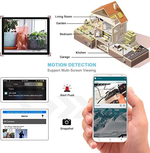 Kestanlora 1080P Full Mini Camera,Home Security Nanny Cameras for Home/Pet/Children Wireless WiFi Camera with Night Vision Motion Detection 6