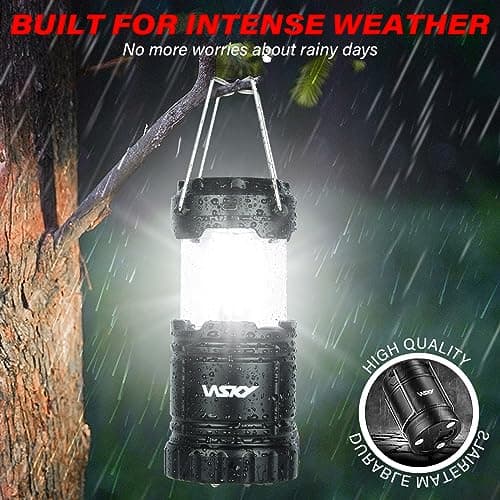 Wsky Solar Camping Lantern 4-Pack - Rechargeable LED Lights, Magnetic Base & Foldable Hanging Hook- Collapsible Lamp Battery Powered Perfect for Power Outages, Hiking, Campsites, Emergencies 8