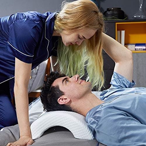 Sleeping Cuddle Pillow for Couple, Memory Foam Arched U-Shaped Arm Hole Pillow, Providing Comfort and Support in Travel Rest Office and Bed 9