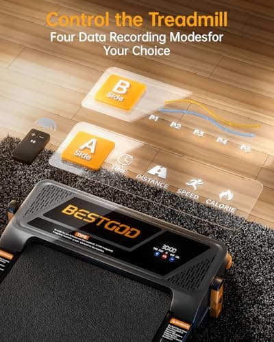 Walking Pad Treadmill, BestGod Incline Under Desk Treadmill 330lbs Capacity, 2.5HP Portable Treadmills for Home, Compact Treadmills Mini Walking Pad, Running Machine with Remote Control 5