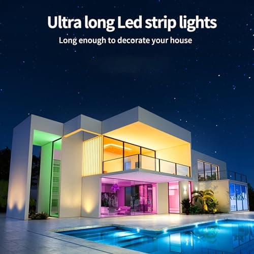 Ledagic Led Lights for Bedroom 100ft (1 Rolls of 100ft) Music Sync Color Changing Led Strip Lights with 60 Key Remote and App Control RGB Led Light Strip for Home Party Room Decoration 9