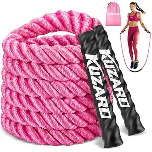 KUZARO Jump Rope, Weighted Jump Rope for Women, Heavy Jump Ropes for Fitness, Home Gym Exercise Equipment, Adult Skipping Rope for Strength Training, Weight Loss, Boxing Training,Total Body Workout Equipment