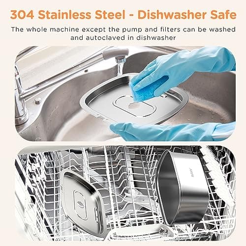 Cat Water Fountain Stainless Steel: 3.2L/108oz Pet Foundatin Water Bowl for Cats Inside Automatic Dog Drinking Dispenser Dish Animal Feeding & Watering Supplies Waterfall with 1 Replacement Filter 5