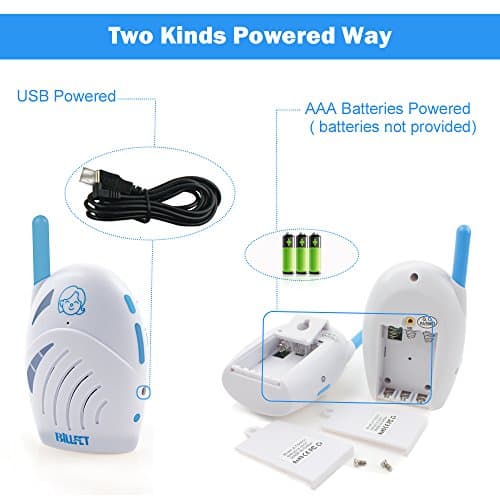 Audio Baby Monitor Intercom walkie-Talkie Two-Way Portable USB Charging 7