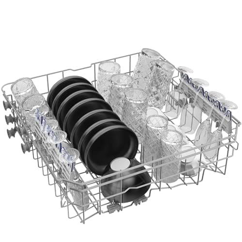 Empava 24” Built-in Dishwasher with Stainless Steel Tub, 15 Place Settings, 8 Wash Cycles, 3rd Racks, Auto Door Dry, 49 dB Quiet, ENERGY STAR Certified 8