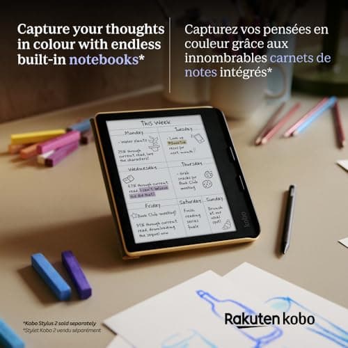 Kobo Libra Colour | eReader | 7” Glare-Free Colour E Ink Kaleido™ 3 Display | Dark Mode Option | Audiobooks | Waterproof | White 5