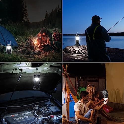 2024 Upgrade Solar Powered Camping Lantern with Fan - Stay Cool and Well-lit During Outdoor Adventures with This Versatile Lantern Featuring a Built-in Fan for Added Comfort. 7