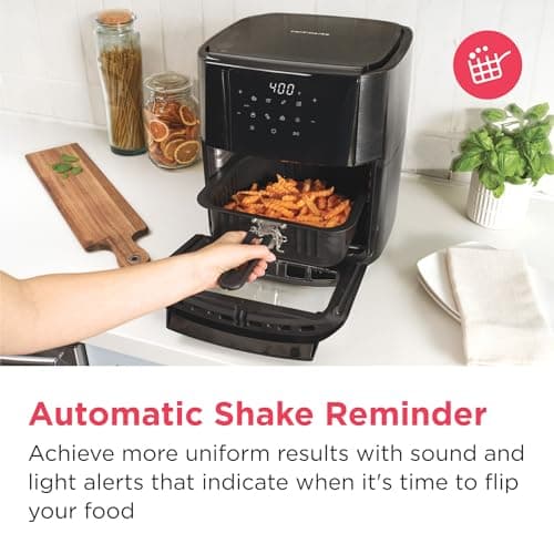 Frigidaire 5-in-1 Air Fryer Combo Oven with Viewing Window, Large 12.6 QT Capacity, Digital Display, 5 Cooking Modes, 7 Recipe Presets, Automatic Shake Reminder, PFAS-Free Cooking Surfaces, Black 11