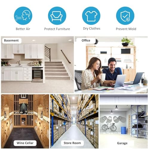 VOVGUU 4500 Sq.Ft 52 Pints Dehumidifier for Basement and Home with Drain Hose & Water Tank, 3 Smart Modes, Humidity Control, Auto Defrost, 24H Timer- 2024 Energy Star Dehumidifer for Large Room 6