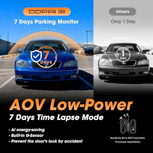 DDPAI 4K Dash Cam Front and Rear, Built-in 32G eMMC Dual Dash Car Camera,64GB Card Included Dashcam,Night Vision Dash Camera,5GHz WiFi, 7 Days Parking Mode,GPS,3" IPS, ADAS, WDR, Support 512GB,Z60 5