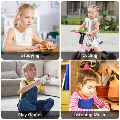 BANIGIPA Kids Headphones, Open Ear Headphones Comfortable for Teens Child Boys Girls, Wireless Bluetooth 5.4 Headset w/Mic for School/Tablet/Travel, 13g Ultra-Light, Protect Hearing, 10H Playtime 8