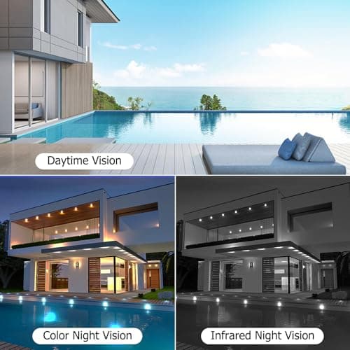 Uniter 4K Solar Security Cameras Wireless Outdoor, 5G/2.4G WiFi PTZ Camera Battery Powered, 360°View Home Security Systems with Color Night Vision/Spotlight Siren/PIR Sensor/Auto Human Tracking/IP66 7