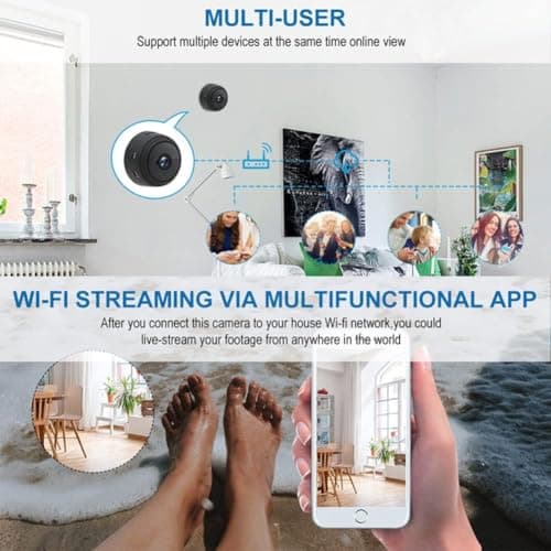 Enzemit Mini Security Camera, A9 Mini Camera, 1080P HD WiFi Home Indoor Outdoor Camera for Baby/Pet/Nanny, IP Camera Remote Viewing for Security with iOS,Android Phone APP 7