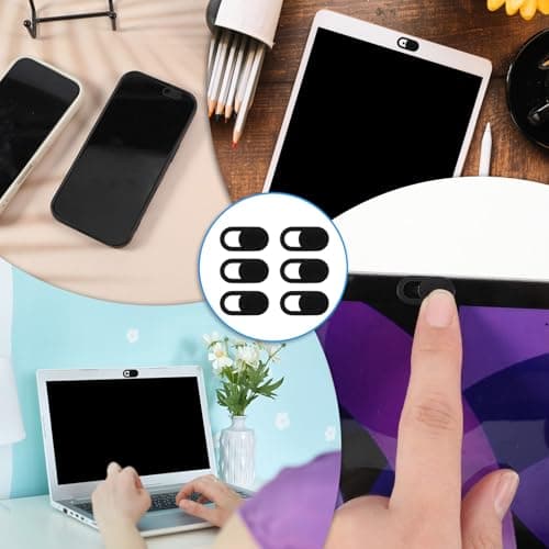 50 Pcs Webcam Cover Slide, 0.023 Inch Ultra-Thin Universal Laptop Camera Cover Slide for Laptop, Computer, Phone Protect Your Privacy and Security 7