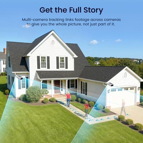 aosu 4K Security Cameras Wireless Outdoor System, 4-Cam Kit with aosuCortex AI, Face Recognition & Behavior Detection, Dual Solar Power, Expandable Up to 16TB, No Monthly Fees for Home Surveillance 8