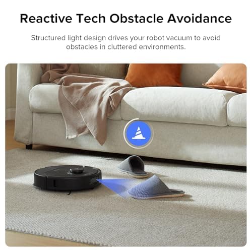 roborock Qrevo Plus Robot Vacuum and Mop with FlexiArm Design Edge Mopping, Self-Emptying, 10 mm Liftable Mops, Auto Mop Washing & Drying, Reactive Tech Obstacle Avoidance, 7,000 Pa Suction, Black 5