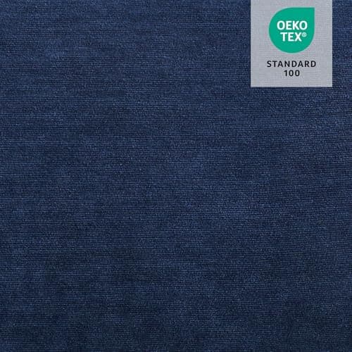 MCombo Power Lift Recliner Chair with Extended Footrest for Elderly People, Fabric 7287 (Navy Blue, Medium) 10