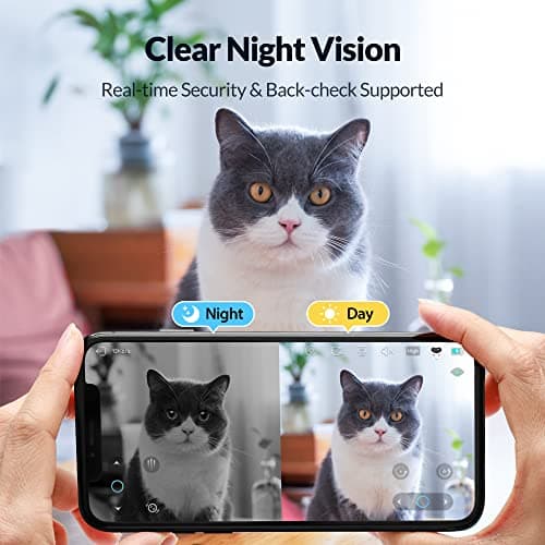 Enabot EBO Air Home Security Pet Camera, 2 Way Talk, Night Vison, Wireless APP Remote Control Indoor Security Camera, Movable Rechargeable Cam for Dog/Cat/Baby, SD Card Storage 6