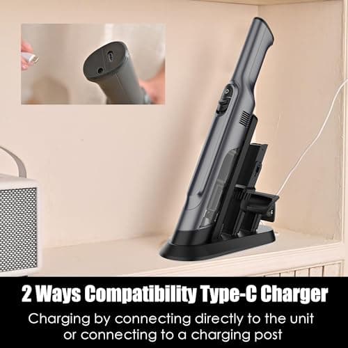 PROMOMO Handheld Vacuum Cordless, Lightweight 1.4lb with Powerful Suction, Charging Dock, Single Touch Empty and Detachable Dust Cup 9