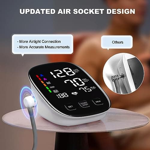 Blood Pressure Monitors for Home Use, 9-17'' & 13-21'' Extra Large Blood Pressure Cuff Upper Arm Blood Pressure Machine, 6 in Large LED Backlit Display, USB Cable & Batteries Included 6