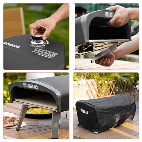 Mimiuo Gas Pizza Oven Outdoor - Portable Propane Pizza Ovens for Outside - Professional Pizza Stove with 13 inch Pizza Stone, Ideal for Any Outdoor Kitchen 5
