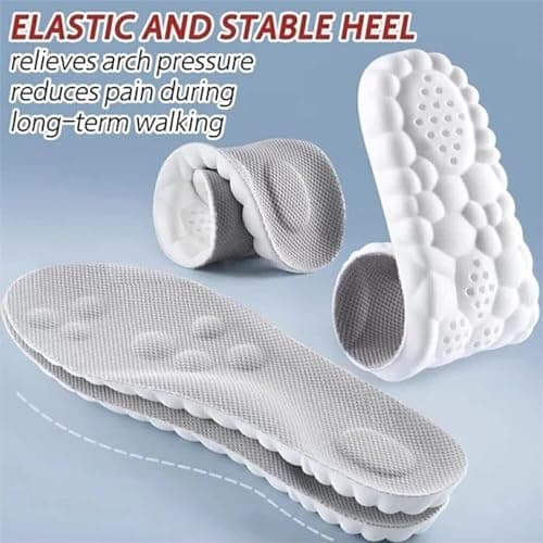 4D Cloud Technology Super Soft Comfort Insoles - U-Shape Memory Foam, Cloud Feeling, Sports Memory Foam (Gray, Men 9-10.5/Women 10.5-12) 5