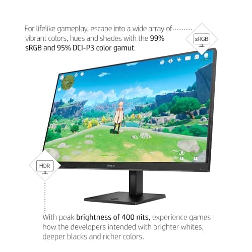 HP OMEN 32q QHD 165Hz Gaming Monitor, QHD Display (2560 x 1440), IPS Panel, 99% sRGB, 95% DCI-P3, 16:9, AMD FreeSync Premium Technology, 32q (2023) 7
