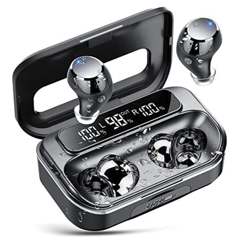 Ear Buds Wireless Bluetooth Earbuds Bluetooth 5.3 Headphones with 4 ENC Noise Cancelling Mic Powerful Bass In-Ear Earbuds with LED Display 128H IP7 Waterproof 2025 New Earphones for ios/Android