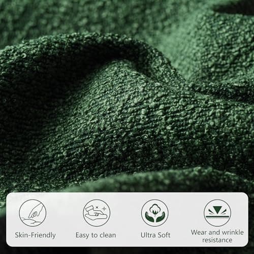 Quenvo Modern Storage Benches with Walnut Wood Legs, 47'' Ottoman Bench with 20 Gallons Storage Space for Bedroom End of Bed, Fabric Upholstered Entryway Bench with Seating for Livingroom, Green 7