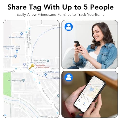 Air Tracker Tags-4 Pack, Bluetooth Tracker Works with Apple Find My APP (iOS Only), Keys Finder and Item Locator for Luggage, Backpack, Suitcases, Replaceable Battery, IP67 Waterproof Tracking Tag 6