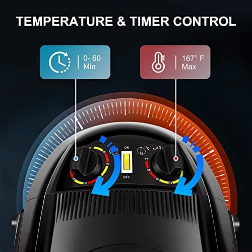 Nova Microdermabrasion Professional Hooded Floor Hair Dryer Adjustable Bonnet Hair Dryer Stand Up with Timer and Rolling Wheels for Beauty Spa Home Salon Equipment 7