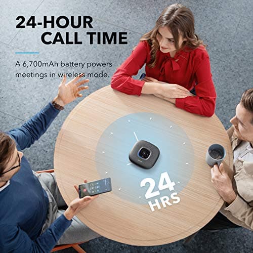 Anker PowerConf Zoom Certified Conference Speaker PowerConf C200 2K Webcam, 360°Enhanced Voice Pickup, 24H Call Time, AI-Noise Canceling Microphones, Adjustable Field of View, Low-Light Correction 6