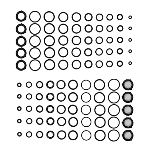 PWACCS High Pressure Washer O Ring Kit, Replacement Rubber Ring for Power Washer, General for Pump, Coupler, Adapter, Hose, Gun and Nozzle, 100 Pieces
