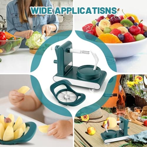 Gitohoni Peeler Slicer Corer, Multi Fruit Peeler with Fruit Divider Set, Upgrade Hand Peeler Machine with Two Blades for 7