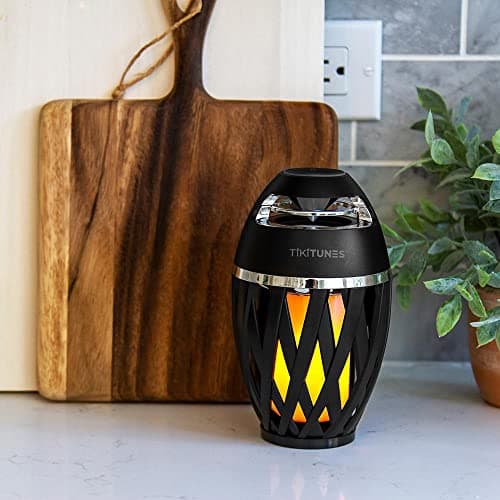 TikiTunes Portable Bluetooth 5.0 Indoor/Outdoor Wireless Speakers, LED Torch Atmospheric Lighting Effect, 5-Watt Audio USB Speakers, 2000 mAh Battery for iPhone/iPad/Android (Set of 2) 7