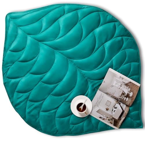 Kaisa Weighted Blanket for Adults(7 lbs, 41"x53"), Weighted Lap Blanket Machine Washable, Small Heavy Blankets with Glass Beads for Home Sleep &Travel, Green