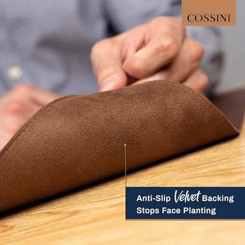 Cossini XL Desk Pad - Large Vegan Leather Desk Mat (17 x 36) - Buttery Smooth Writing, Damage Blocking, Non-Slip, Waterproof - Home Office Computer Desk Protector Blotter Laptop Keyboard Mouse Pad 6